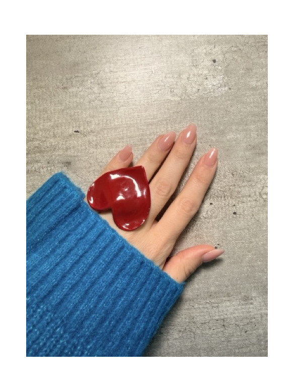 ANELLO CUORE SMALTATO VALIOSO