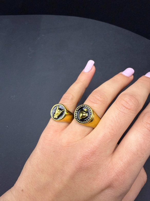 ANELLO CHEVALIER SMALTATO VALIOSO