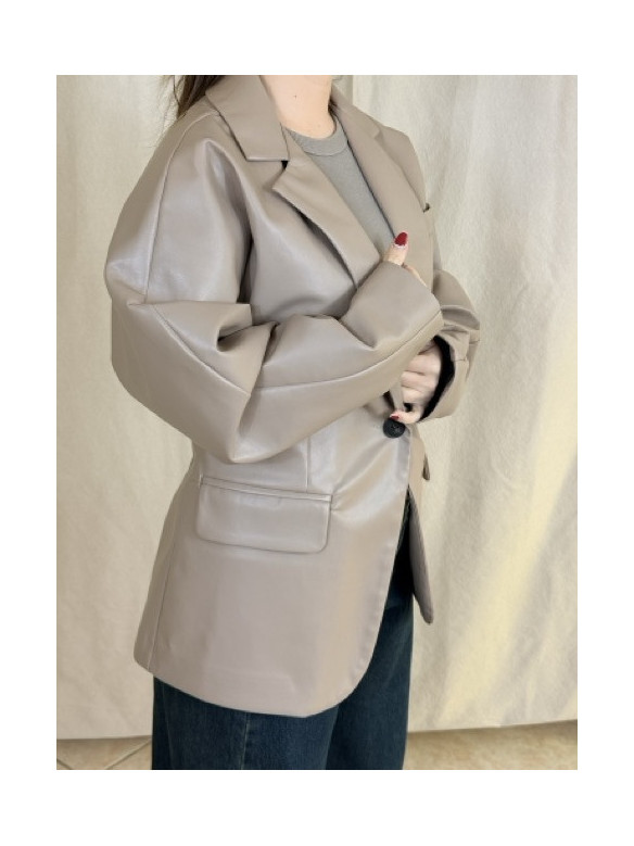 BLAZER STRUTTURATO ECOPELLE LUMINA