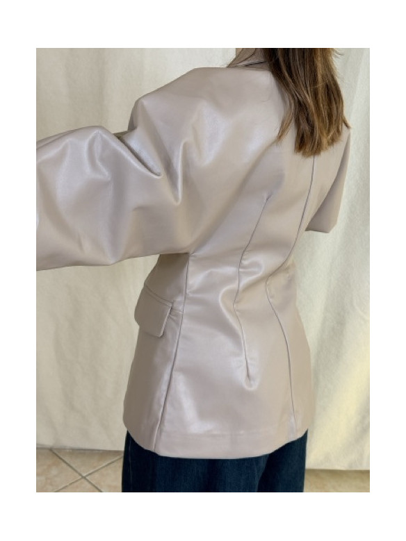 BLAZER STRUTTURATO ECOPELLE LUMINA